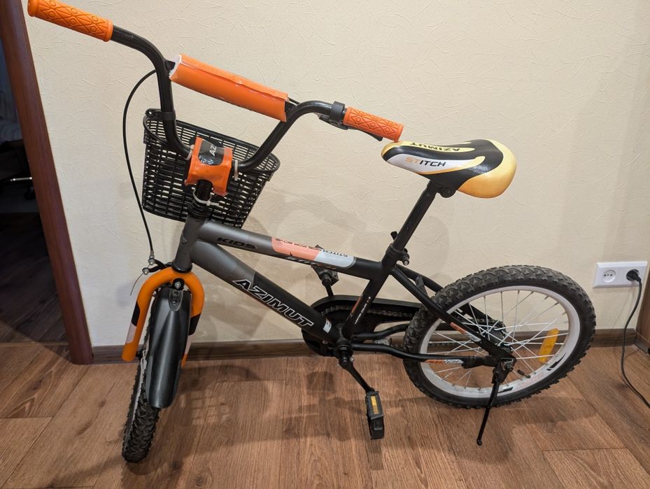 Дитячий велосипед Azimut Stitch, рама та колеса 18"