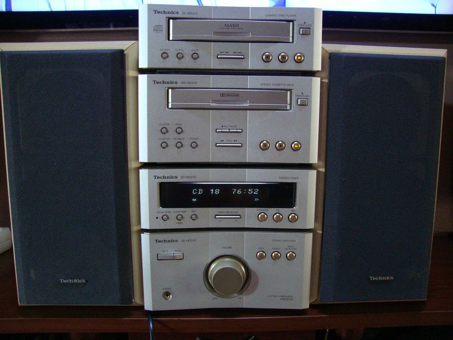 Rarytas! Technics mini-wieża_Sprawna i Piękna _ Kolumny+pilot