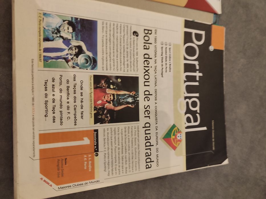 Colecção jornal A Bola fascículos Melhores Clubes do Mundo