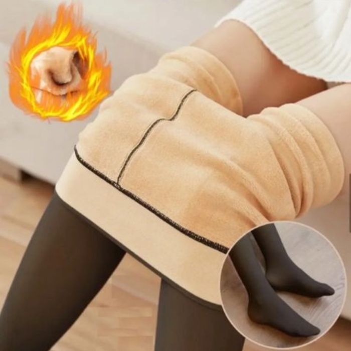 колготи з імітацією голих ніг на флісі