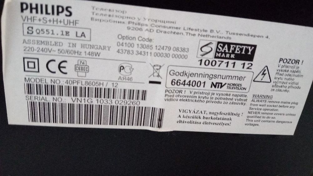 Tv Philips 40PFL8605H/12