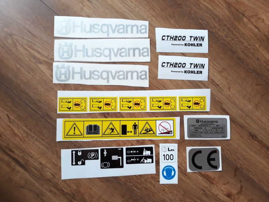 Naklejki kosiarka traktorek Husqvarna cth 150xp,151xp ,cth172,cth200xp