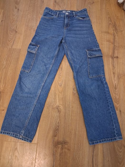 Jeansy granstowe 152cm