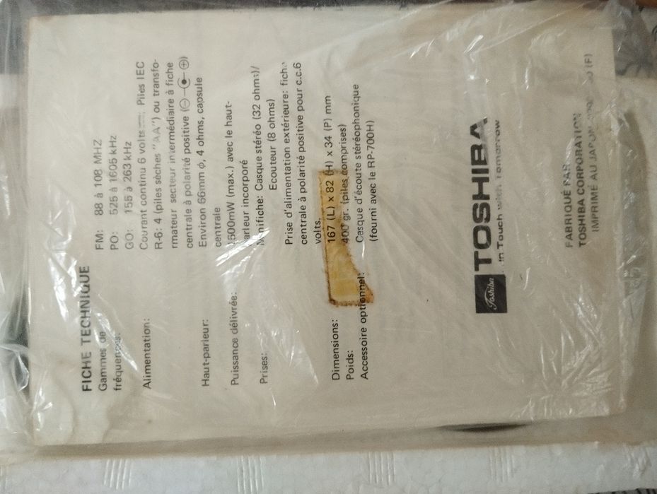 Rádio Toshiba RP-700