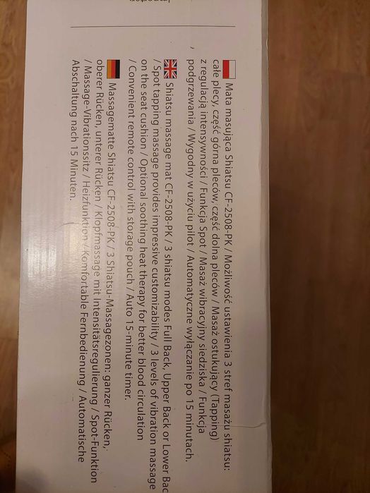 Mata masująca shiatsu Medivon CF!-2508-PK