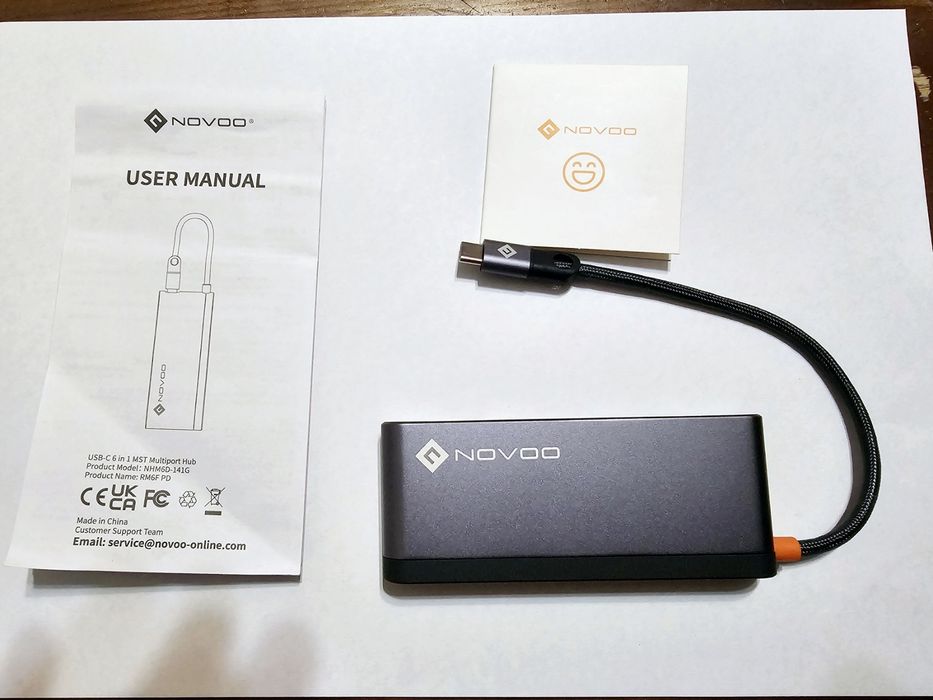 Хаб адаптер NOVOO USB-C 6 in 1