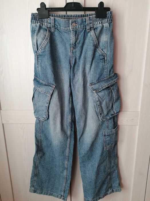 spodnie bojówki damskie- jeansy -roz160/64