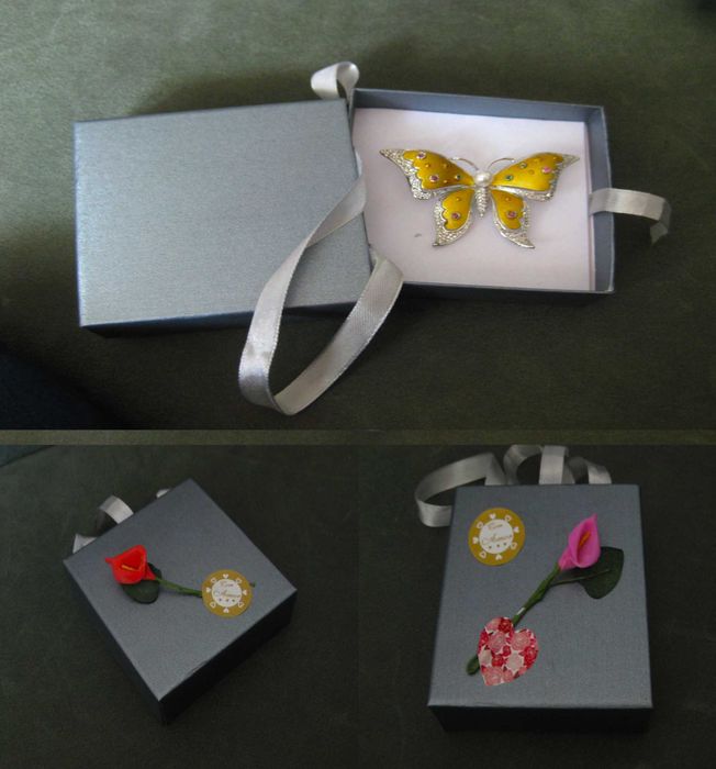 Alfinete / Broche / Pregadeira Borboleta Dourada NOVO