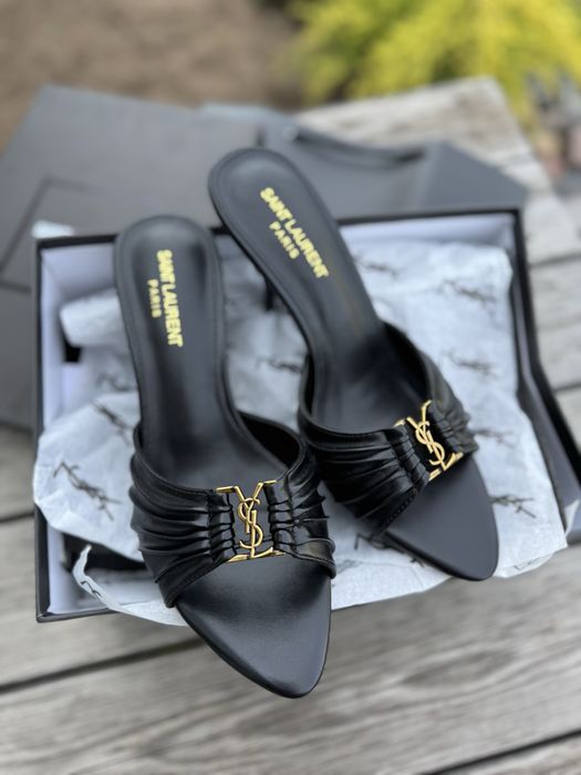 Шкіряні мюлі мюли в стилі  Saint Laurent Babylone 37,38,39