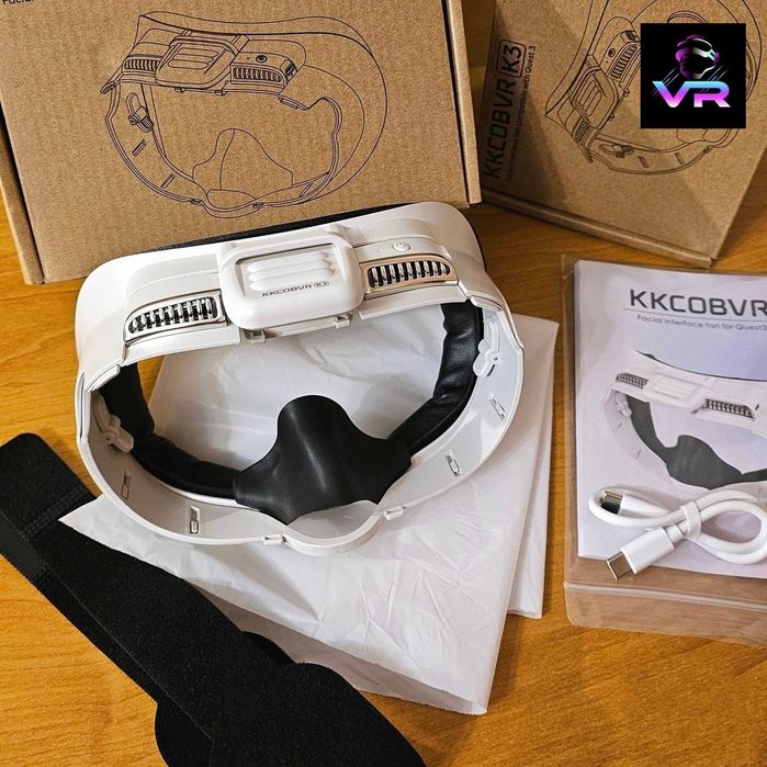 ‼️ Meta Quest 3 лицьова накладка з вентилятором, маска KKCOBVR Oculus
