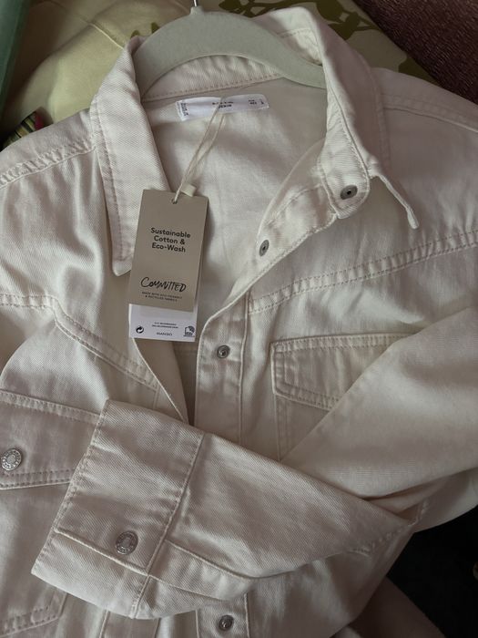 Bluza Mango NOWA ,bialy  jeans Denim nl