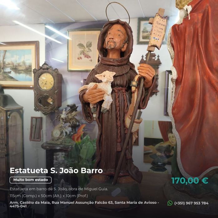 Estatueta S. João Barro