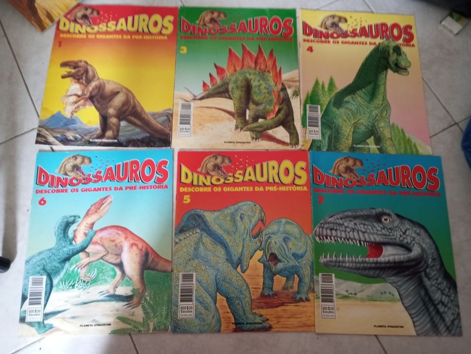 Descobre os gigantes 6 revistas de Dinoussaros +poster grande