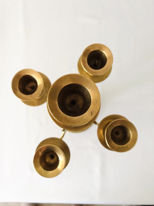 Свічник антикварний латунь подсвечник