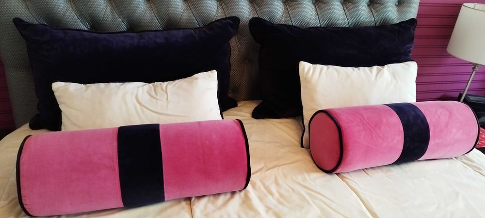 Colcha e Almofadas Veludo