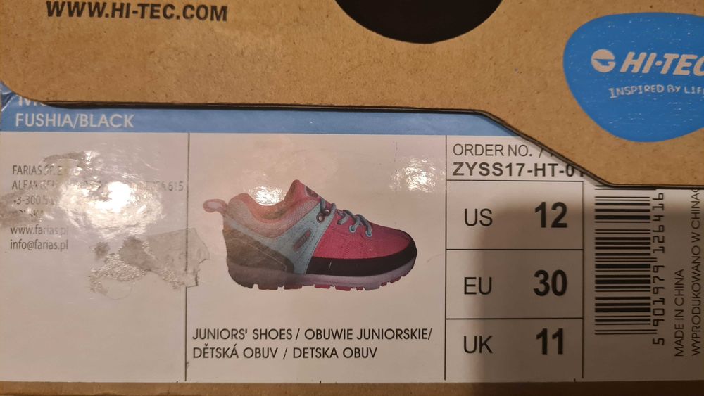 NOWE buty Hi-Tec dziewczynka rozm 30 OKAZJA!