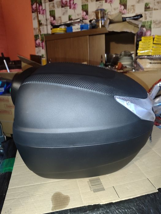 Кофр мото карбоновий с мягкою спинкою, якість  супер  406*426*316 мм