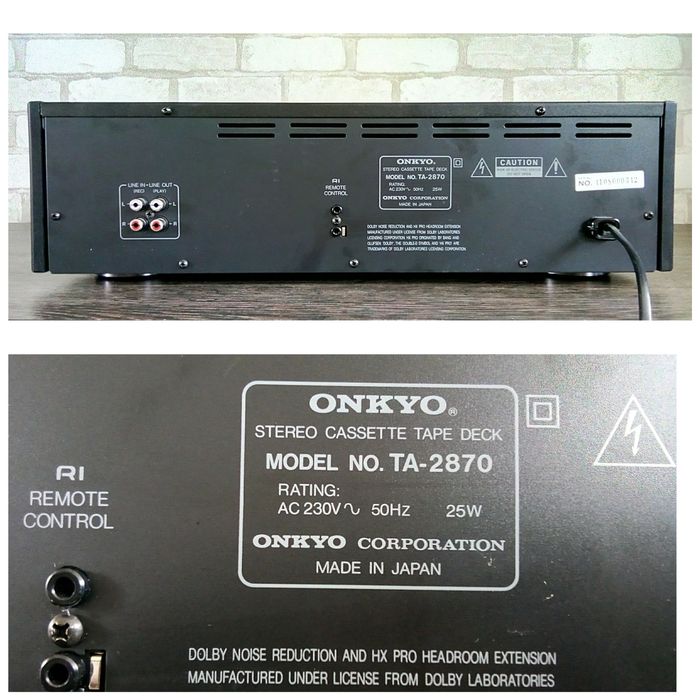 ONKYO Integra TA-2870 Stereo Cassette Tape Deck 1991-96