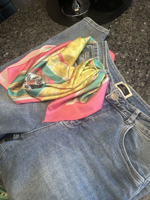 Spodnie jeans Roberta Biagi z mega apaszką r.44/L