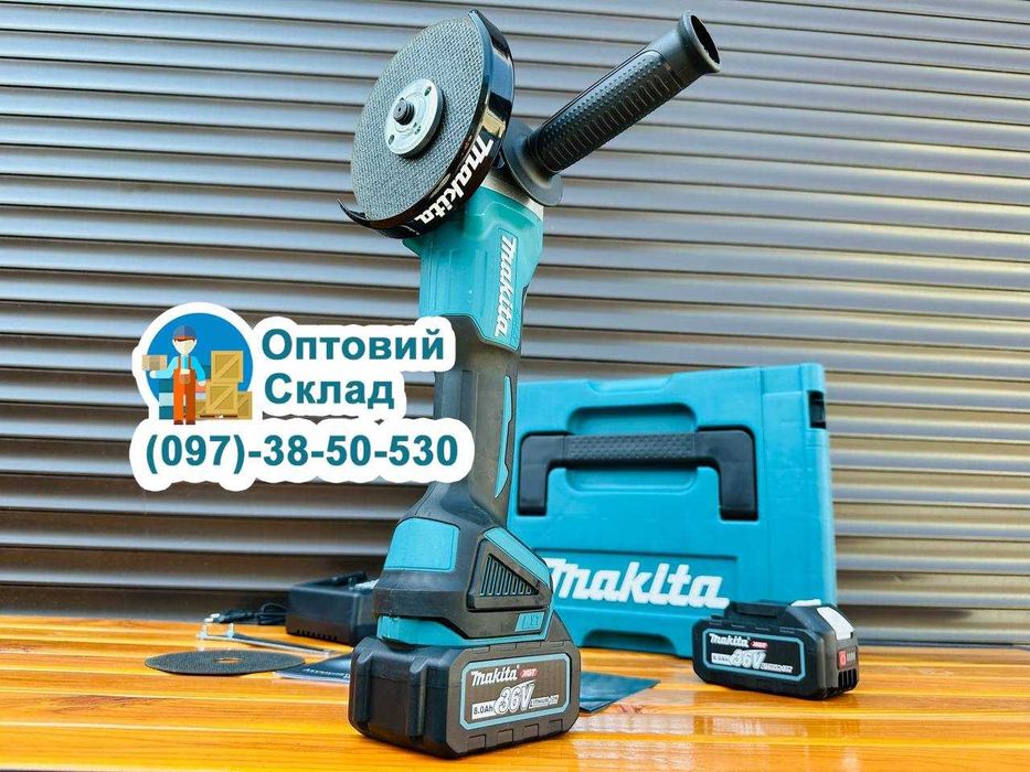Кутова шліфувальна машина Makita DGA504BL Болгарка 125круг ( 36V-8Aч )