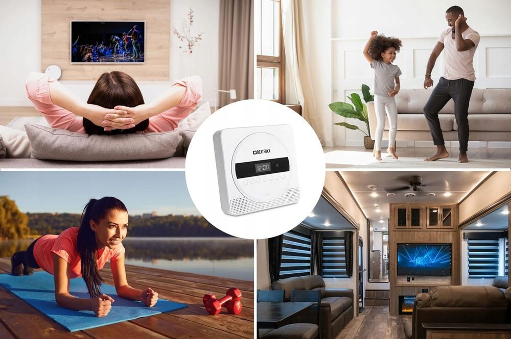 Odtwarzacz Beatfoxx Mdvd-1606 odtwarzaczem Dvd, Bluetooth i baterią, b