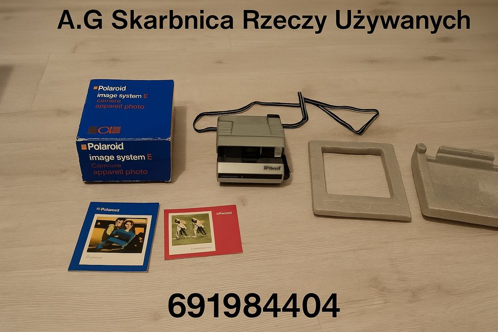 Polaroid Image System E – aparat natychmiastowy vintage z lat 80.

Na