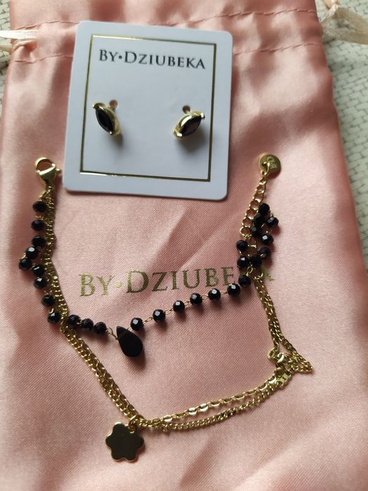By DZIUBEKA Komplet bransoletka kolczyki