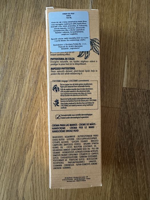 L’Occitane Shea Odżywczy Krem Do Rąk 150ml