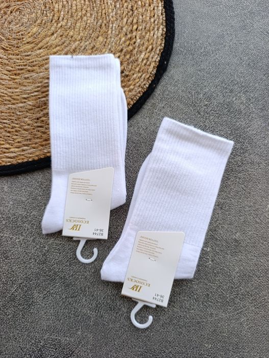 Жіночі високі білі шкарпетки бавовна, женские високий носки хлопок