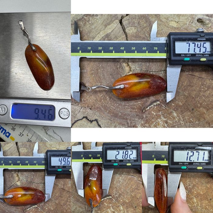 Piękny wisiorek naturalny bursztyn 9.4g