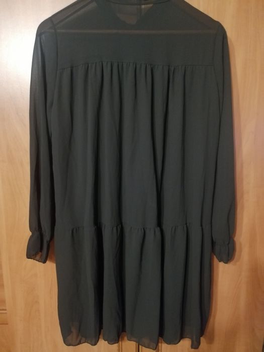 Sukienka szyfon czarna oversize