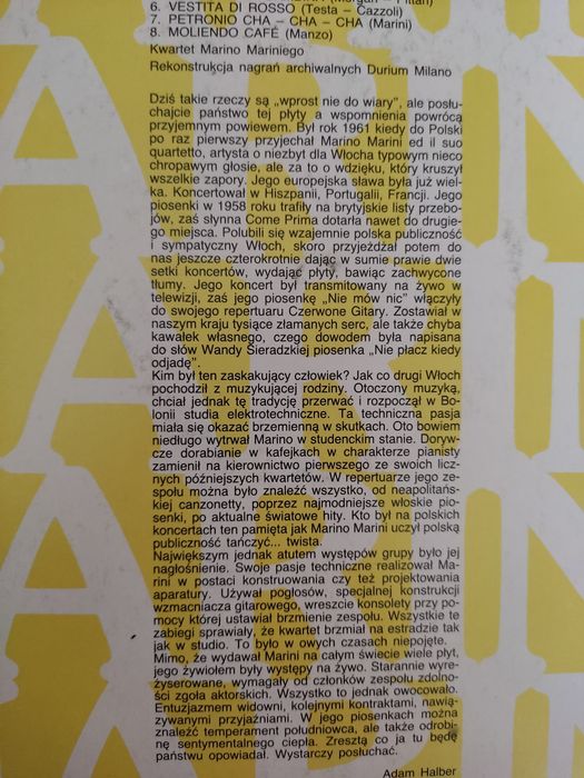 Płyta winylowa - Marino Marini