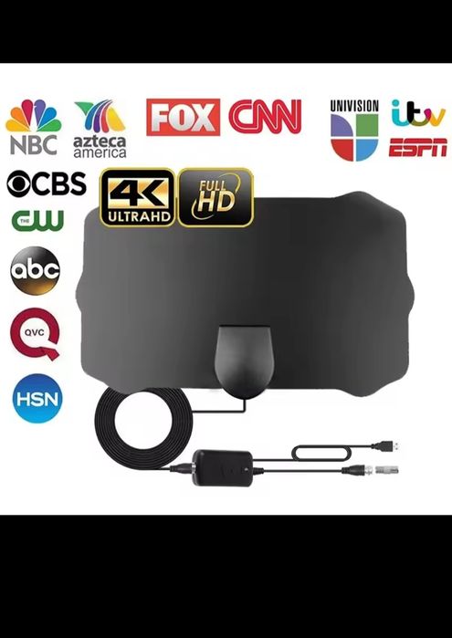 Antena pokojowa DVB-T 2 z zasilaczem