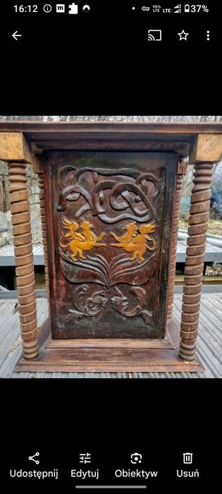 Szafka z lwami antyk