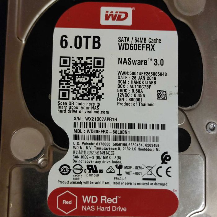 HDD WD 6Tb (з бед блоками)