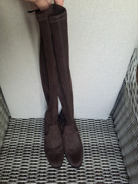 Kozaki za kolano muszkieterki 36 H&M czekoladowe