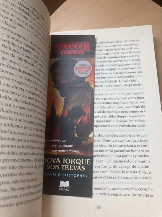 Livro "Nova Iorque sob trevas" da série da Netflix Stranger Things