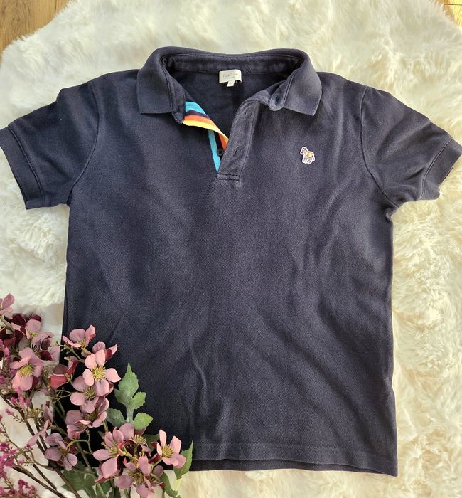 Paul Smith Junior koszulka polo chłopiec 152 12 lat granatowa zebra