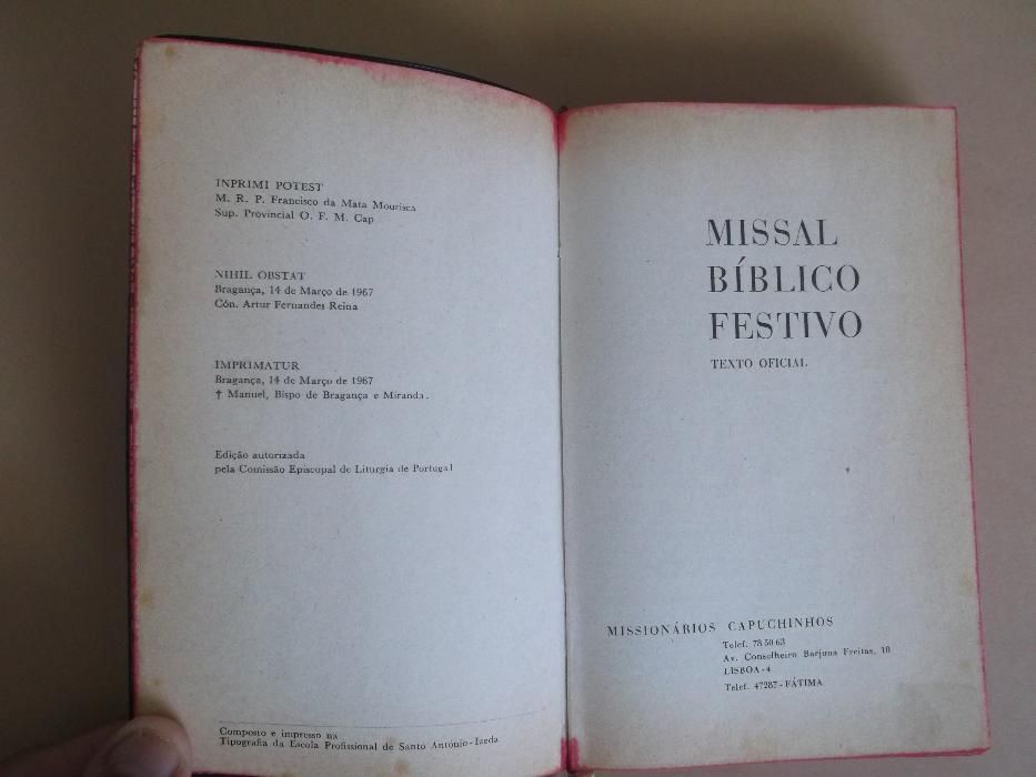 Raridade: Missal Bíblico Festivo - Texto oficial