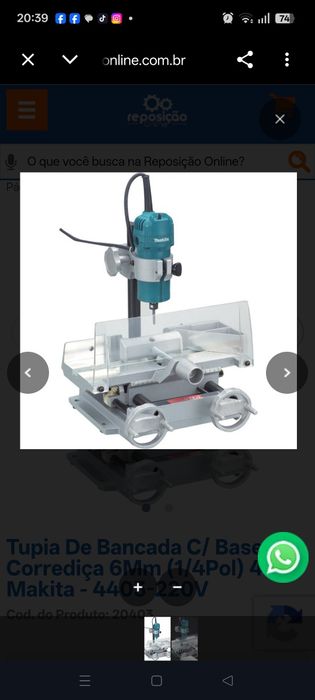 Tupia de bancada ou manual makita