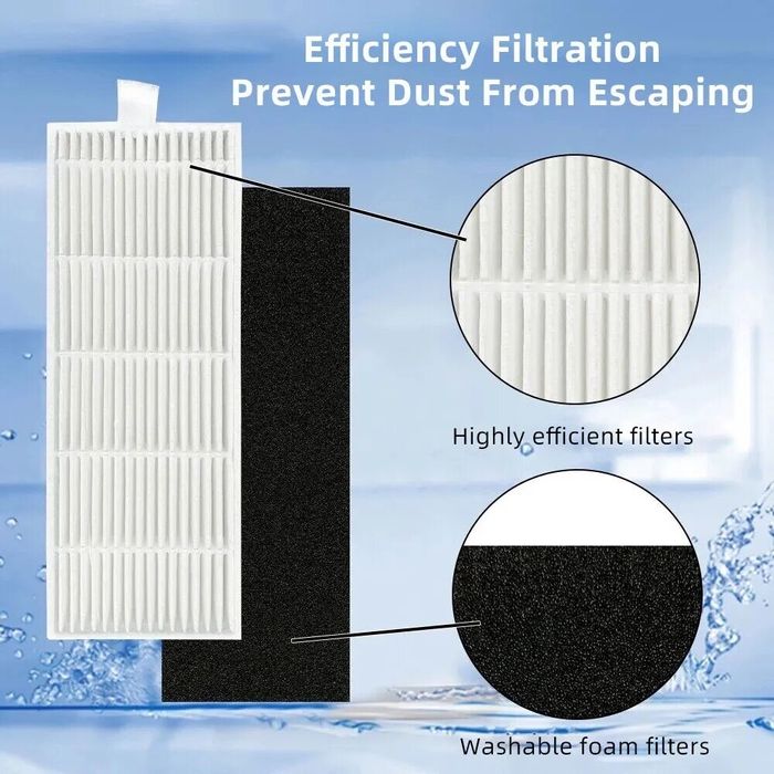 Filtros HEPA (6 unid.) p/ aspirador iLife e Polaris