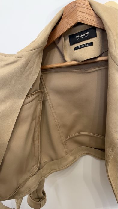 Beżowa kurtka Pull&Bear S
