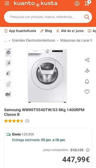 Máquina de lavar roupa avariada