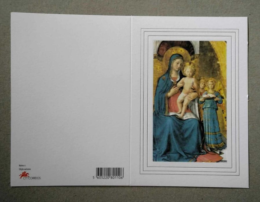 Conjunto de 5 Postais de Natal CTT Antigos