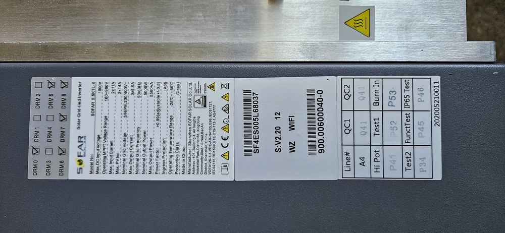 Inwerter sieciowy  3 Fazowy  Falownik Sofar 5.5 kW.
