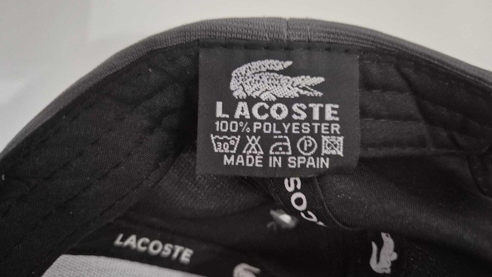 Boné Lacoste - cinza - novo