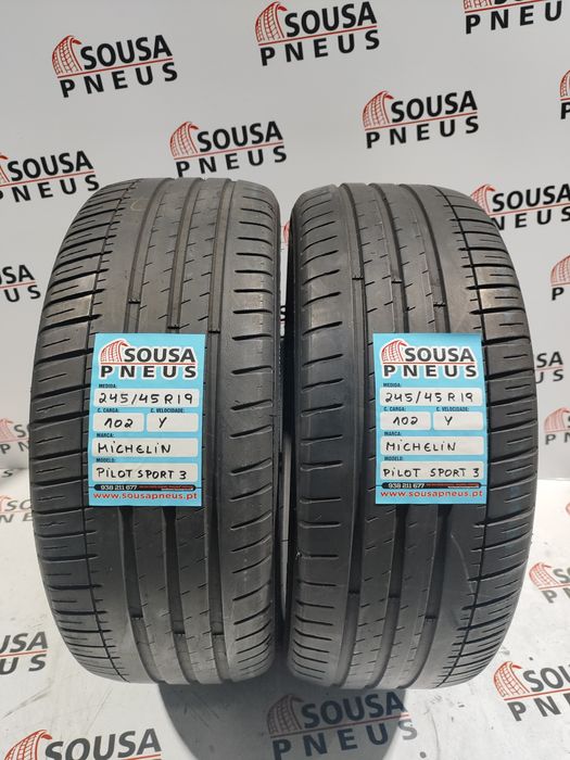 2 pneus semi novos 245-45R19 Michelin - Oferta dos Portes 160 Euros