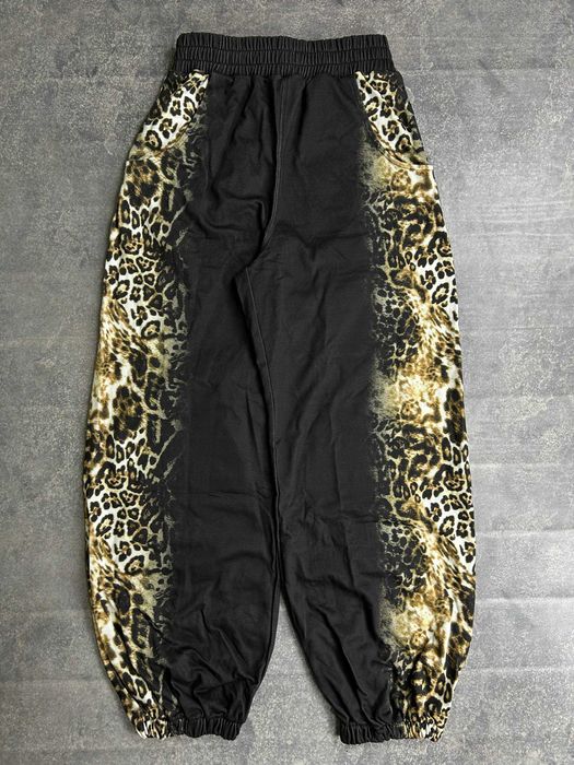Штани MOWALOLA чорні sweatpants штаны спортивки леопард archive opium