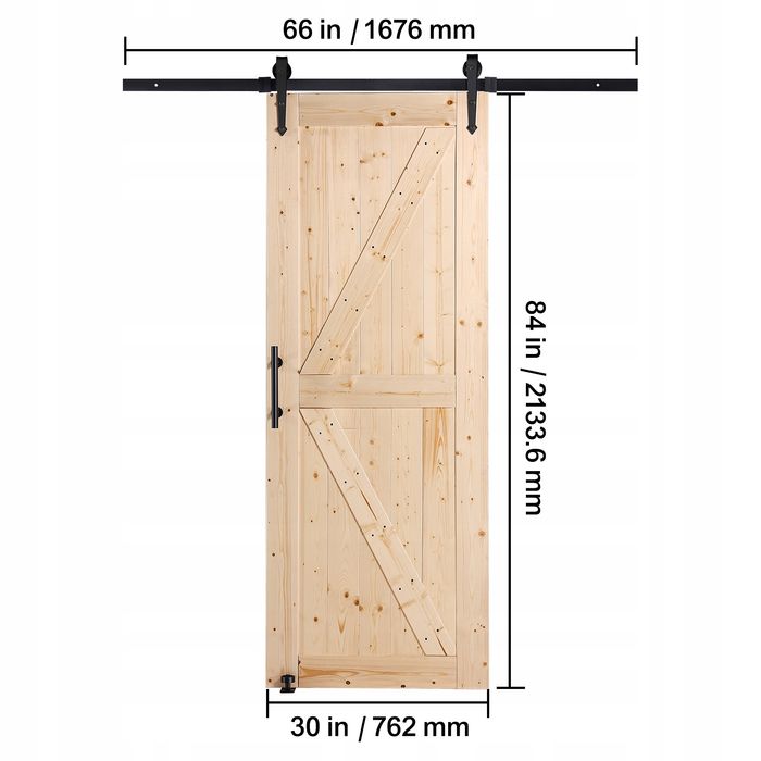 Zestaw okuć do drzwi przesuwnych VEVOR 762X2133MM