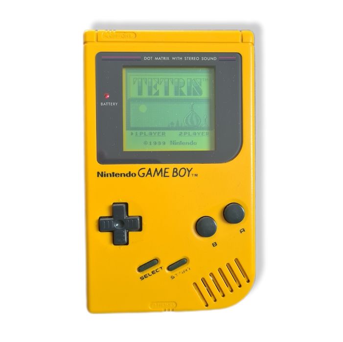 Nintendo Game Boy Play It Loud! Yellow + Tetris box ,Polska dystrybucja